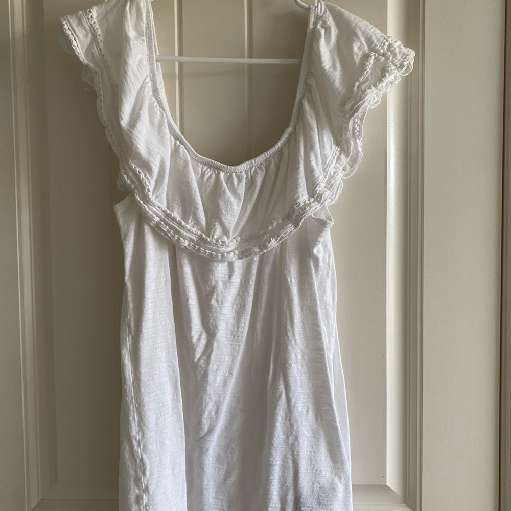 White Over-the-Shoulder Top